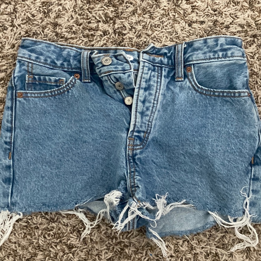 High wasted jean shorts